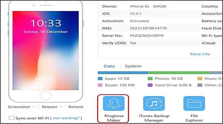 Cài nhạc chuông cho iPhone bằng iTools bước 2